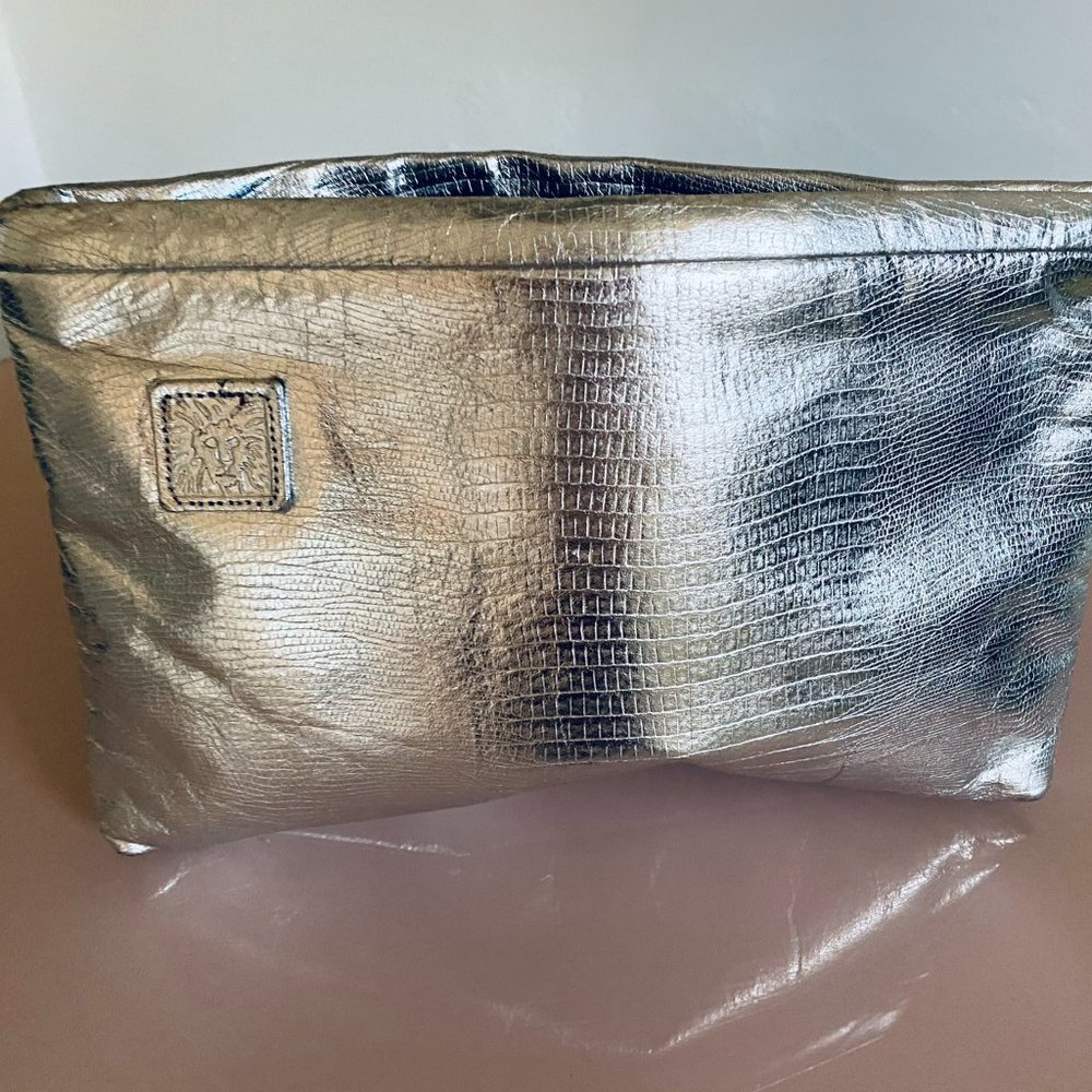 Vintage Silver Anne Klein for Calderon 70's Clutch